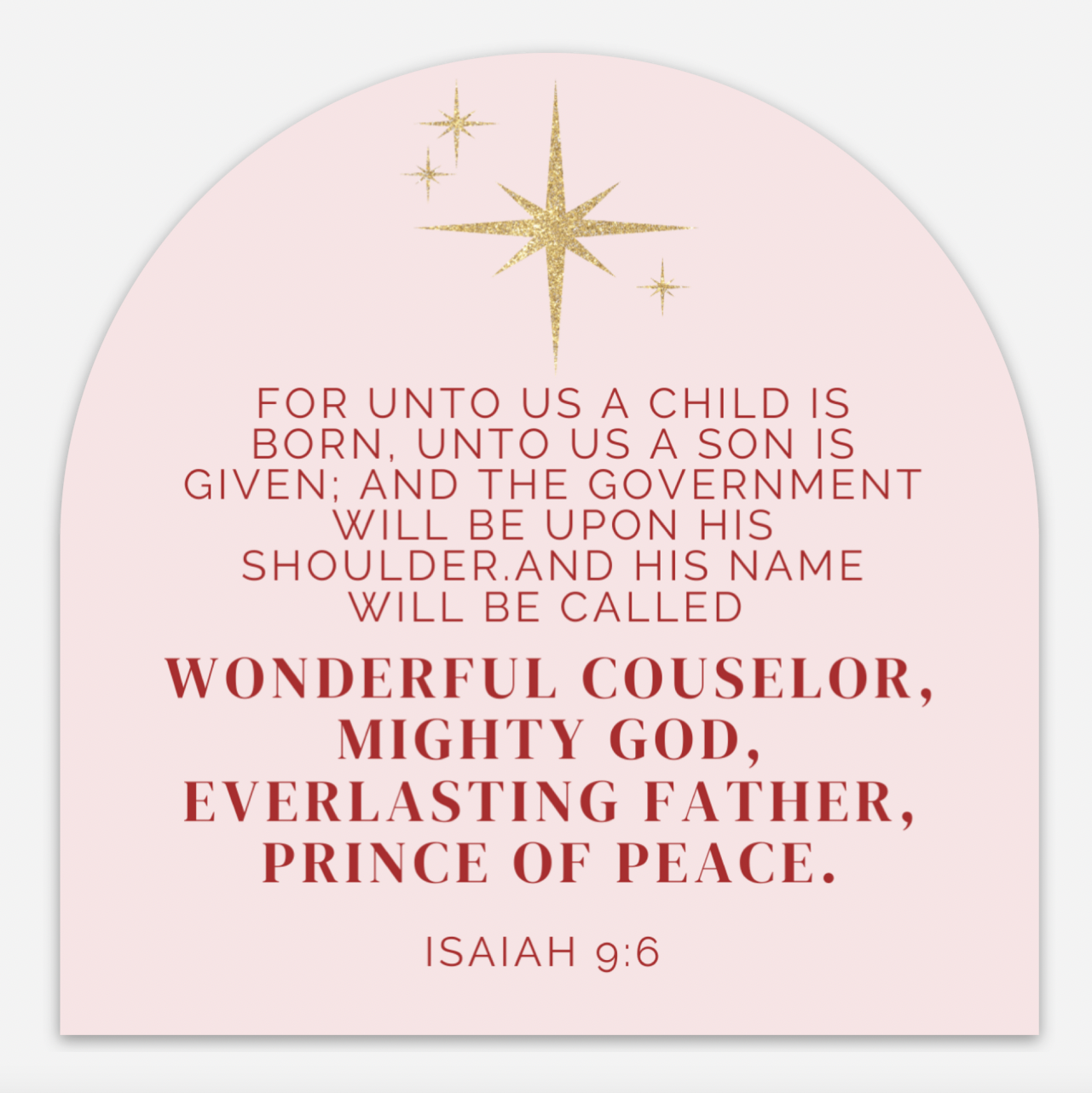 Christmas Scripture Mirror Clings